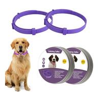 Fokroin 2Pcs Collar Calmante para Perros, Collar Calmante Feromonas, Regulable Impermeable Collar de Feromonas Calmantes para Perros, para Perros, Natural y Seguro para Todos los Perros