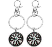 Fokroin Colgante llavero diana, regalos de dardos para hombre regalo jugadores de dardos idea regalo dardos accesorios dardos para decoración entusiastas dardos llave para colgar