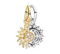 Fokroin Colgante para mujer, 1 Pieza, Tipo de Sol y Luna, para mujeres y niñas, regalo de cumpleaños de Navidad, para buenas amigas, para cadenas, regalo para mujeres