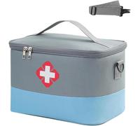 Fokroin Kit médico de emergencia para exteriores,Caja médica vacía impermeable de gran capacidad,Bolsas De Primeros Auxilios Impermeables, para La Escuela, Viajes, Camping Y Senderismo