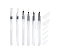 Fokroin Pinceles Acuarela, 6 Piezas, Pinceles de Agua Recargables, Ligeros y duraderos, para Acuarela y Caligrafía, Brush Pen para Colorear y Lettering, Pluma Acuarela Profesionales