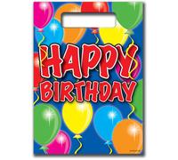 Folat 04528 Happy Birthday Balloon Gift Bags, Multi Color