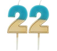 Folat 18862 Vela Retro Número 2 Azul (Paquete de 2)