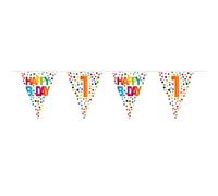 Folat-1er Cumpleaños Guirnalda de Bunting Dots Happy Bday-10 m, Multicolor (27101)