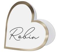 Folat 21335 Tarjetas Corazón de mesa boda Tarjetas con nombre - Wedding - 6 piezas. Decoración elegante de papel para mesa, tarjeta de invitados, boda, aniversario