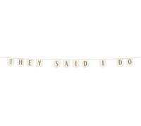 Folat 21343 Guirnalda de banderines para bodas Banderines - They Said I do - Wedding - 4 metros. Para Decoracion de Matrimonio, Bodas