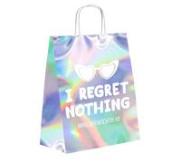Folat 21443 Bolsas de Papel con texto para bodas Bolsas de regalo - I regret nothing - She Said Yaasss - 3 piezas. Para fiestas de duchas de Bodas Duchas para Bebés