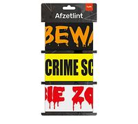Folat-23797 Barricade Tapes Crime scene-Beware-Zombie Zone - 3 piezas, Multicolor (23797)