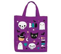 Folat 23854 Truco o Tratar Bolsa de Caramelos Púrpura - Happy Halloween - Decoración de Halloween: calabaza, fantasma, araña, bruja