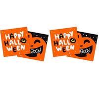 Folat 23868 Servilletas 'Happy Halloween' - ¡Halloween BoOo! - 33 x 33 cm - 20 piezas - Decoración de Halloween: calabaza, fantasma, araña, bruja (Paquete de 2)