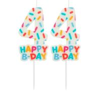 Folat 24114 Velas de Pastel - Vela Cozy Sprinkles Número 4-7 cm Adornos para pasteles para fiestas de cumpleaños, aniversario de Bodas, fiesta de Graduación, baby shower, fiesta de niños