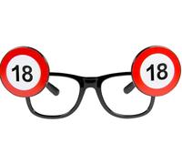 Folat 24918 18 - Gafas divertidas para cumpleaños, diseño de señal de tráfico, multicolor