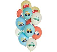 Folat 25156 Set de Globos Premium - Car Party 33cm - 12 piezas Látex Globos Helio o Aire para Fiesta Decoracion, Cumpleaños, Bodas, Despedida de soltero, Aniversario, Bautizos, Comunion