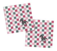 Folat 27504 Decoración de Cumpleaños de Caballos Rosa - Servilletas - Happy Horses - 33 x 33 cm - 20 piezas - Vajilla para fiestas de Caballo