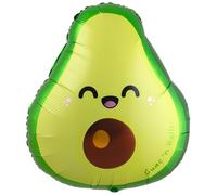 Folat 27696 Globo con forma aguacate de aluminio Globo de aluminio - Forma - Aguacate - 52 x 60 cm. Decoración de fiestas de cumpleaños
