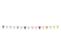 Folat 27780 Decoración de cumpleaños y fiestas coloridas - Guirnalda de Banderines - Papel - Stripetastic - 6 m - Artículos de fiesta para niños y adultos