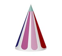 Folat 27801 Decoración de cumpleaños y fiestas coloridas - Sombreros de Fiesta - Stripetastic - 6 piezas - Artículos de fiesta para niños y adultos