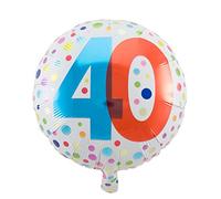 Folat - 40 cumpleaños Feliz cumpleaños Puntos Globo de papel de aluminio - 45 cm