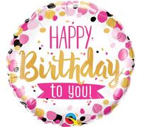 Folat 49170Q Happy Birthday to You' - Globo de aluminio (45 cm), color rosa