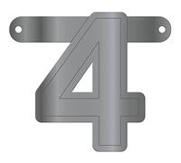 Folat 50304 Banner Letter 4::Metallic Silver