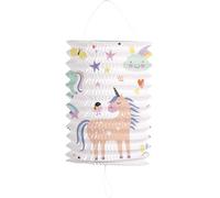 Folat 50512 Unicorns & Rainbows-Farolillo de tirar, 16 cm, multicolor