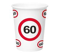 Folat 60 Cumpleaños Señal de tráfico, 8 Tazas