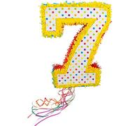 Folat 60947 - Pinata Número 7 Multicolor 50 cm - Números de piñata para fiestas, aniversario, cumpleaños, decoración forma de número 7 o 70, juego de fiesta