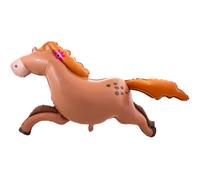 Folat 62929 Globo de Caballo Globo de Aluminio - Forma - Caballo - 124 x 85 cm Marrón y Blanco, fiesta de Caballo