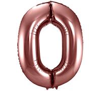 Folat 631290 Globo de Aluminio Número Figura 0 Bronce 86 cm - decoración globos de helio para cumpleaños, aniversario