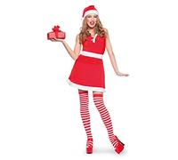 Folat 63334 Disfraz de Miss Claus para Mujer Rojo Blanco Talla L-XL - Navidad