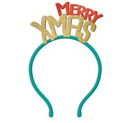 Folat 63786 Tiara 'Merry Xmas' - Brillo colores navideños - Decoración y Accesorios navideña, Diadema Navideña, Diadema de Navidad