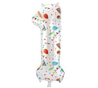 Folat B.V.-Folat 64171 Aluminio Número Figura 1 Joyful Party Multicolor 86 cm-decoración globos de helio para cumpleaños, aniversario, cm
