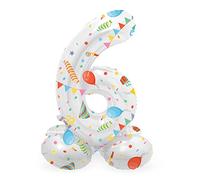 Folat 64766 Globo de Aluminio Número Figura 6 Joyful Party Multicolor 41 cm - decoración globos para cumpleaños, aniversario (no se necesita helio)