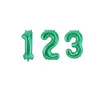 Folat 65914 Globo de Aluminio Número Figura 4 metalizado verde mate 86 cm - decoración globos de helio para cumpleaños, aniversario