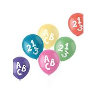 Folat 66090 Globos Schulanfang 33cm-6 piezas, multicolor, Large