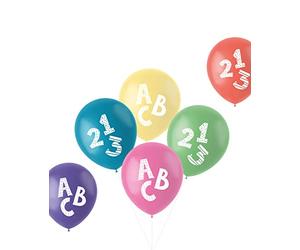 Folat 66090 Globos Schulanfang 33cm-6 piezas, multicolor, Large