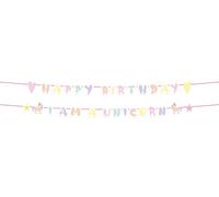 Folat 68285 Guirnaldas de letras Unicorns & Rainbows-2 piezas, multicolor