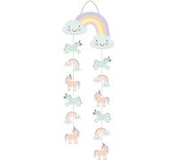 Folat Decoración colgante Unicorns & Rainbows-30x85 cm, multicolor (68297)