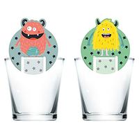 Folat 68312 Rotuladores de vidrio Monster Bash - 6 piezas