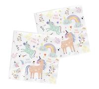 Folat Servilletas Unicorns & Rainbows 33x33cm-20 piezas, multicolor, Mittel (68349)
