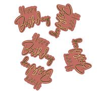 Folat 68504 Golden Dusk Confeti de Mesa Happy Birthday Rosado Oro 45 piezas - Confetti para Fiestas de Cumpleaños, ideal para decorar cumpleaños