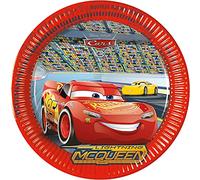 Procos- Folat 93437P Platos Papel FSC Cars 3 23cm - 8 piezas, Multicolor