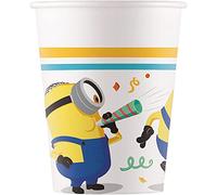 Procos- Artículo con Licencia Folat Tazas Papel FSC Minions 200ml-8 Piezas, Multicolor, 8 unidad (paquete de 1) (93512P)