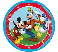 Procos- Folat 93822P Platos Papel FSC Mickey Mouse 23cm - 8 piezas, Multicolor