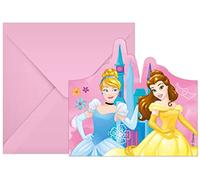 Procos-Folat 93945P Invitaciones FSC Princess-6 piezas, [po] dibujos animados, multicolor