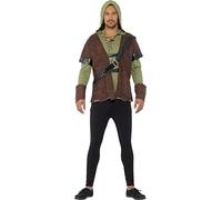 Folat B.V. Disfraz para Adultos de la película «Robin Hood: príncipe de los Ladrones», de Estilo Medieval y Adecuado para el Día del Libro