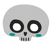 Folat B.V.-Felt Mask Skeleton Happy Folat 67987 Mascarilla Esqueleto-Decoración de Halloween, dibujos animados, color blanco, Talla única