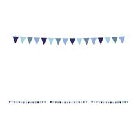 Folat B.V.- Folat 24318 Papel Azul Guirnalda de banderines-Bold Blue-6 Metros Fiestas de Bodas para Festivales, carnavales, decoración de cumpleaños, Baby Shower para niños, Color (Paquete de 4)