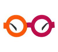 Folat B.V.-Folat 24863 Gafas Colorblock neón Naranja/Rosa para ropa accesorios damas y hombres disfraz de carnaval de fiesta, color mehrfarbig