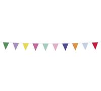 Folat B.V.- Folat 27784 Decoración de cumpleaños Coloridas-Guirnalda de Banderines-Poliéster/Algodón-Stripetastic-6 m-Artículos de Fiesta para niños y Adultos, Multicolor